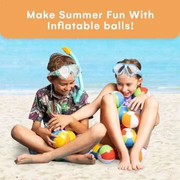 Top Race Mini Beach Balls for Kids Pack of 25 - Pool Toys and More