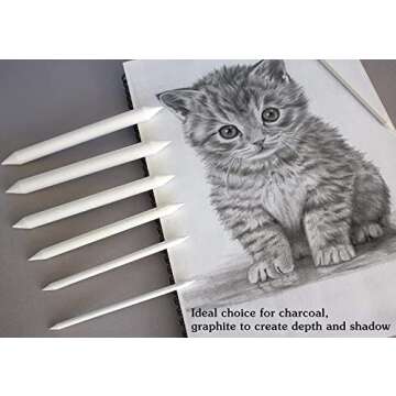 43 PCS Blending Stumps and Tortillions Paper Art Blenders Sketch Drawing Tools with Sketch Wipe Scrapers,Rub Sponge,Kneaded Eraser and Sandpaper Sharpeners