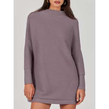 ANRABESS Women Oversized Casual Loose Turtleneck Long Sleeve Slouchy Baggy Knit Tunic Sweaters Pullo...