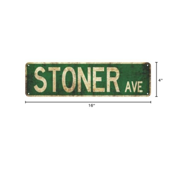 Stoner Avenue Vintage Tin Sign Perfect for Unique Decor