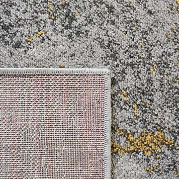 SAFAVIEH Adirondack Collection Area Rug - 6' x 9', Grey & Yellow, Modern Abstract Design, Non-Shedding & Easy Care, Ideal for High Traffic Areas in Living Room, Bedroom (ADR134H)