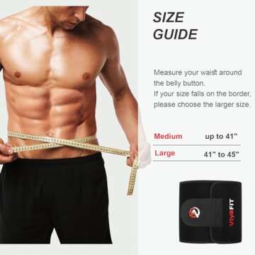 Viyafit Waist Trimmer Belt, Premium Waist Trainer for Women & Men Weight Loss Red