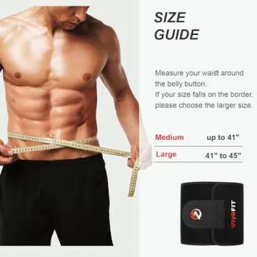 Viyafit Waist Trimmer Belt, Premium Waist Trainer for Women & Men Weight Loss Red