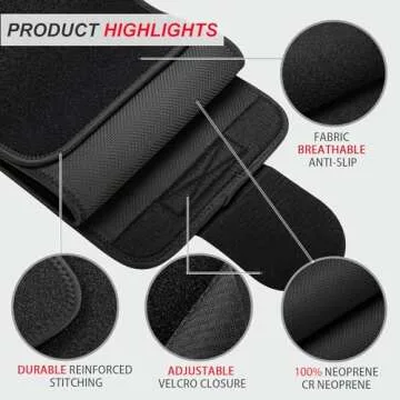 Viyafit Waist Trimmer Belt, Premium Waist Trainer for Women & Men Weight Loss Red