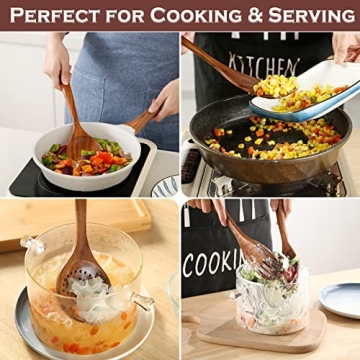 NAYAHOSE Teak Wooden Spoon Set - Eco-Friendly Kitchen Utensils