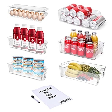 StorageMaid Stackable Fridge Organizer Bins for Easy Cleanup