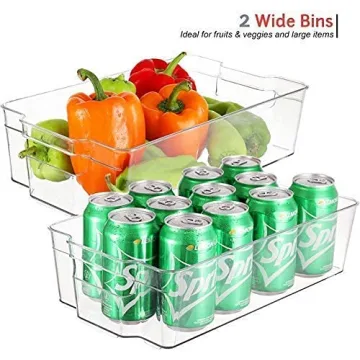 StorageMaid Stackable Fridge Organizer Bins for Easy Cleanup