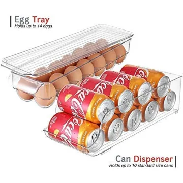 StorageMaid Stackable Fridge Organizer Bins for Easy Cleanup