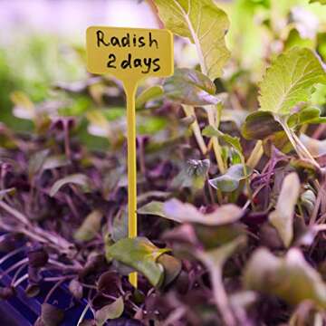 50 Pack Outdoor Tall Plant Labels, Large Waterproof Plastic Plant T-Type Tags, Durable Nursery Garden Markers, Perfect for Herbs, Flowers, Vegetable and Potted Plants