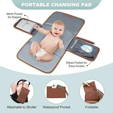 LOVEVOOK Leather Diaper Bag Backpack, Quilted Baby Bag with Changing Pad & Pacifier Holder, Waterproof Travel Diaper Bags for Baby Boys Girls, Stylish and Large Capacity, Brown