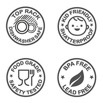 KLIFA- ETON- 15.2 & 20.8 ounce, Set of 8, Acrylic Tumbler & Highball Drinking Glasses, Stackable Plastic Drinkware, Dishwasher Safe, Gray-Black