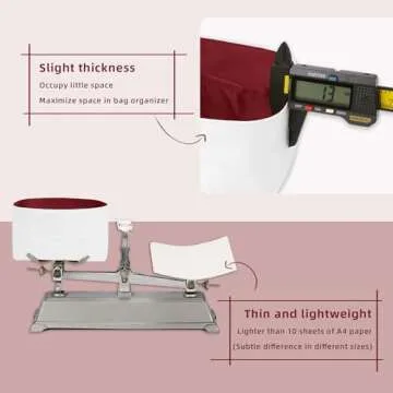 Speedy 20 Organizer Insert Bag, Lightweight Portable Purse Inner Compatible with LV Speedy 20 Bag, Made of Waterproof Dupontpaper Surface and Silky Satin Lining (Speedy 20, Ruby)