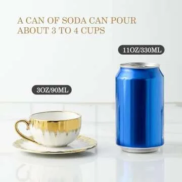 LETAOTAO Elegant Espresso Cup Set with Gold Trim