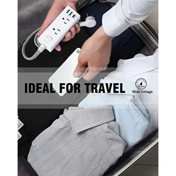 10 Ft Power Strip Surge Protector & USB Ports