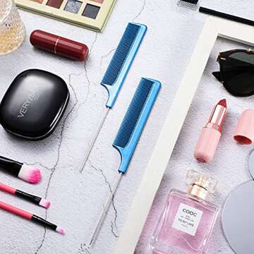 Magnetic Wrist Sewing Pincushion with Combs - Blue