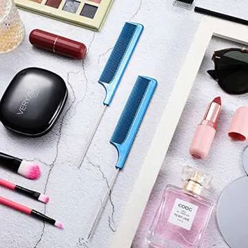 Magnetic Wrist Sewing Pincushion with Combs - Blue