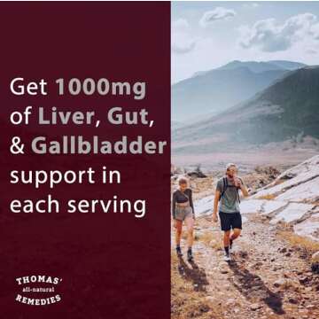 Thomas' all-natural Remedies Tudca 500mg (1000mg Per Serving), 60 Capsules- Tauroursodeoxycholic Acid, Liver Support Supplement- Vegan, Non-GMO, No Filler Capsules