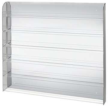 Acrylic Mirror Style 102 Bottle Wall Mounted Nail Polish Rack/Beauty Salon Organizer Display w/Clear Shelves