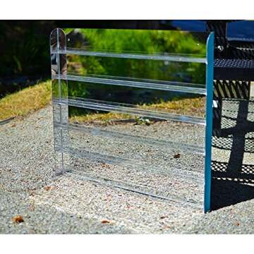 Acrylic Mirror Style 102 Bottle Wall Mounted Nail Polish Rack/Beauty Salon Organizer Display w/Clear Shelves