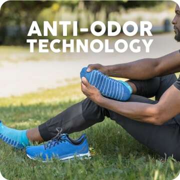 Balega Silver Compression Fit Performance No Show Athletic Running Socks for Men and Women (1 Pair), Midgrey/Aqua, Medium