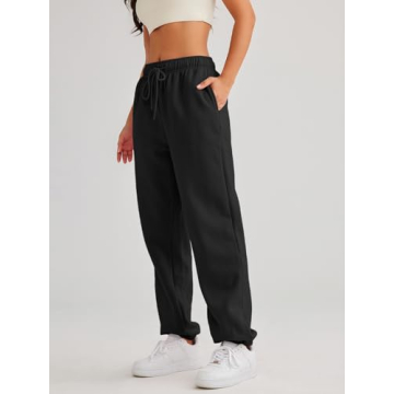AUTOMET Warm Fleece Lined Women’s Sweatpants for Winter