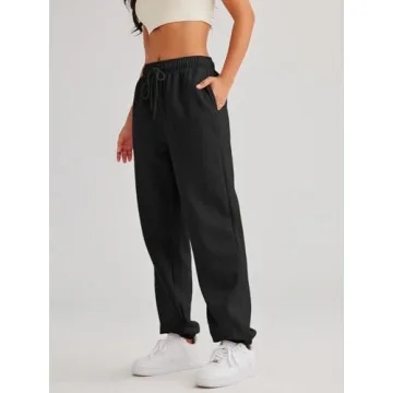 AUTOMET Warm Fleece Lined Women’s Sweatpants for Winter