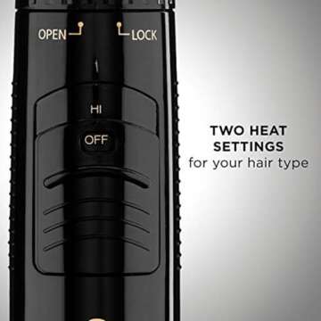 Conair 2-in-1 Hot Air Curling Combo, Includes 1.5-inch Curl Brush and 1-inch Aluminum Bristle Brush