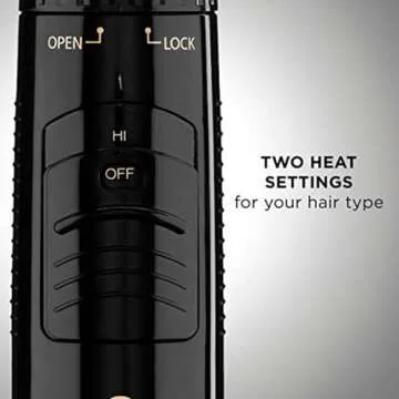 Conair 2-in-1 Hot Air Curling Combo, Includes 1.5-inch Curl Brush and 1-inch Aluminum Bristle Brush