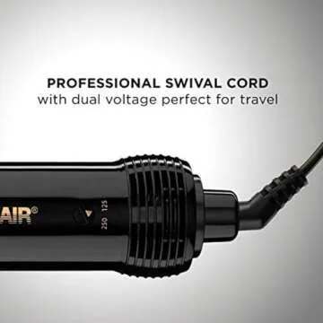 Conair 2-in-1 Hot Air Curling Combo, Includes 1.5-inch Curl Brush and 1-inch Aluminum Bristle Brush