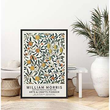IDEA4WALL Framed Canvas Art by William Morris Nature