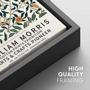 IDEA4WALL Framed Canvas Art by William Morris Nature