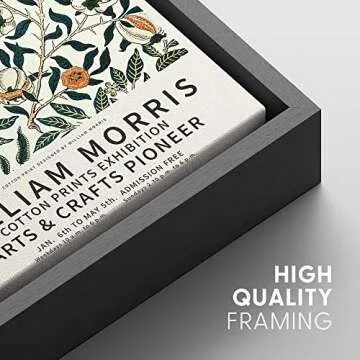 IDEA4WALL Framed Canvas Art by William Morris Nature