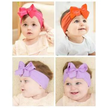 dobois 20pcs Baby Headbands & Bows Set for Girls