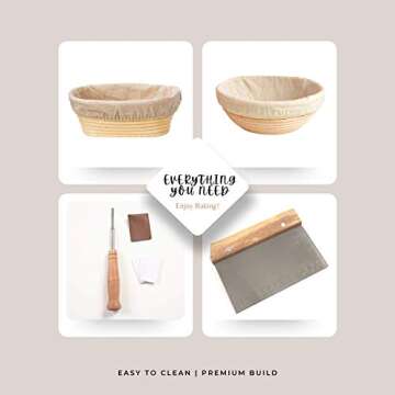 Banneton Proofing Basket Set for Artisan Sourdough Baking