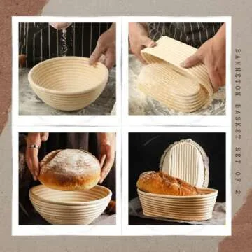 Banneton Proofing Basket Set for Artisan Sourdough Baking