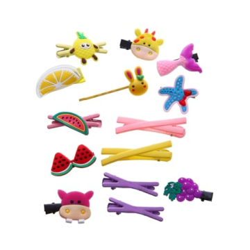 56PCS Toddler Hair Accessories Set: Colorful Rainbow Barrettes, Pins