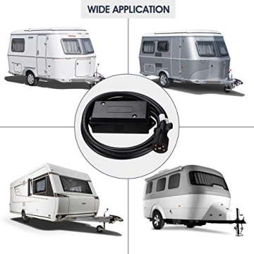 Miady 7 Way Trailer Plug with Junction Box - 8 Feet