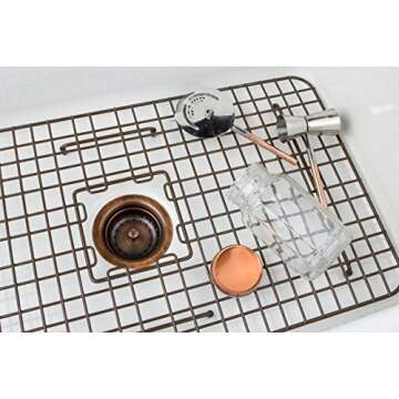 Sinkology Kitchen Sink Basket Strainer Drain TB35-01,Antique Copper