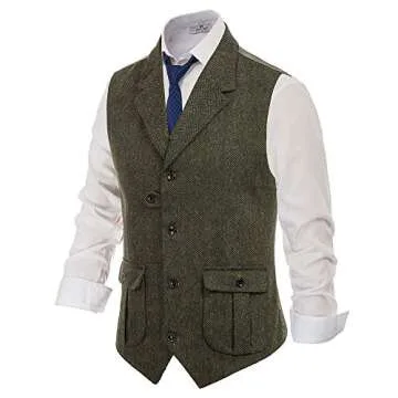 Stylish PJ PAUL JONES Tweed Vest for Modern Men