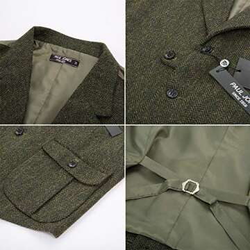 Stylish PJ PAUL JONES Tweed Vest for Modern Men