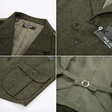 Stylish PJ PAUL JONES Tweed Vest for Modern Men