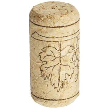FastRack Bag of 100, #8 Premium Straight Corks for Wine Bottles | 1.73" x 0.87" (44 mm x 22 mm) Beige | Wine Bottle Stoppers | Replacement Corks for Liquor Bottles