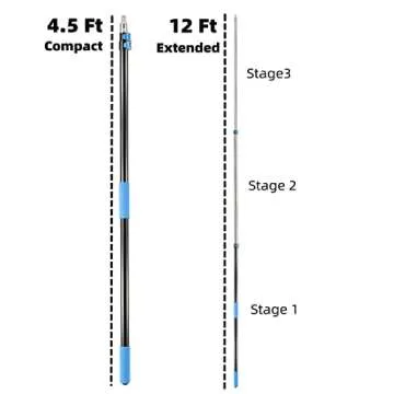 Hicavar Extendable 20 Foot Duster Kit for High Ceilings