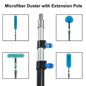 Hicavar Extendable 20 Foot Duster Kit for High Ceilings