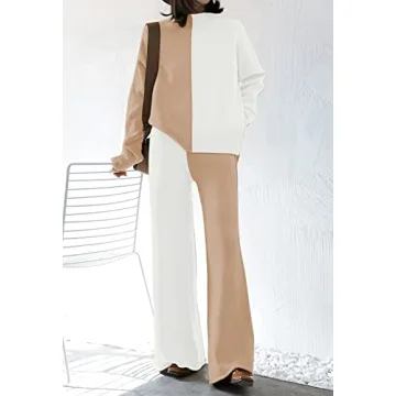 Chic Colorblock Sweater Sets for Women - Comfortable & Stylish