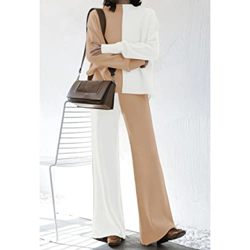 Chic Colorblock Sweater Sets for Women - Comfortable & Stylish