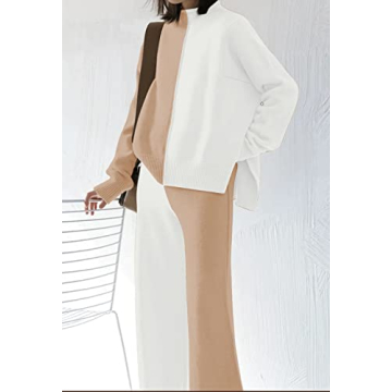 Chic Colorblock Sweater Sets for Women - Comfortable & Stylish