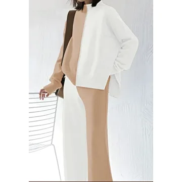Chic Colorblock Sweater Sets for Women - Comfortable & Stylish