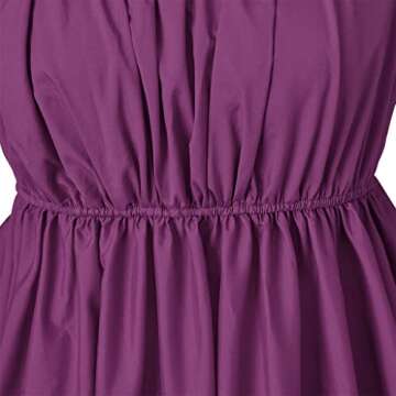 CosplayDiy Women Vintage Regency Dress High Waistline Jane Austen Dress Victorian Tea Party Ball Gown Purple XXL