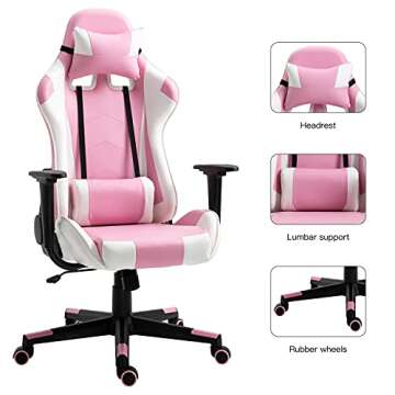 Modern-Depo Adjustable Gaming Chair for Comfort & Style